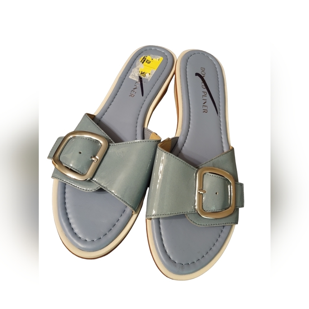 Donald J. Pliner Sky Blue Buckle Sandals